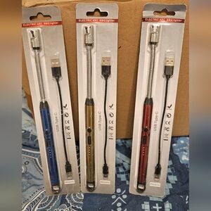 USB Type-C Rechargeable Lighter - Blue, Gold, Red